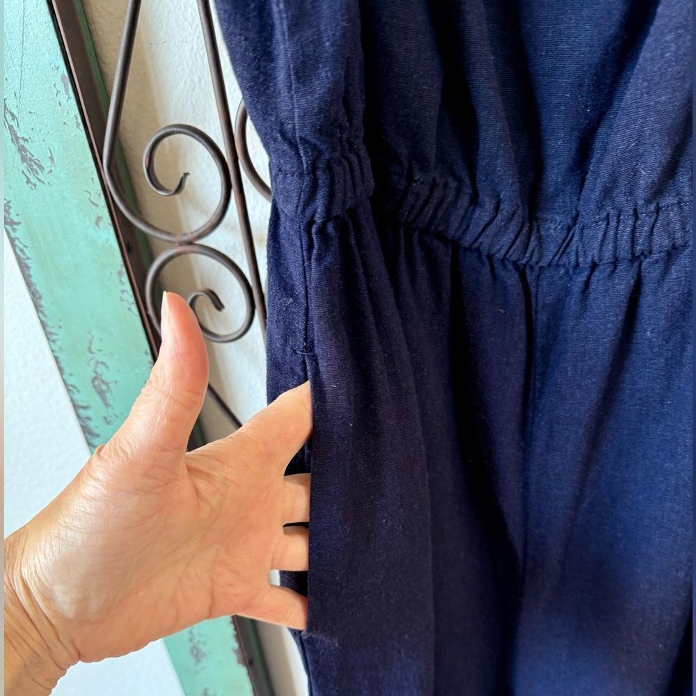 Haute Hippie summer staple, NET. Linen blend jumpsuit w pockets. Lg. - Picture 9 of 9